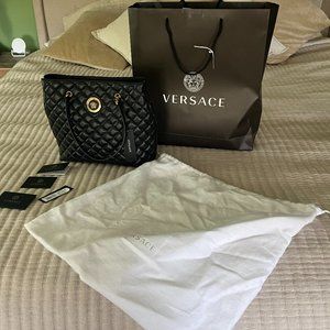 COPY - Versace shoulder Leather Bag Black